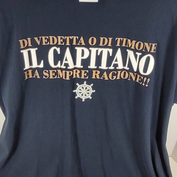 Mens IL CAPITANO Tee Shirt - Picture 3 of 4